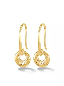 Серьги-подвески Hammered Bean Drop DOWER AND HALL, золотой