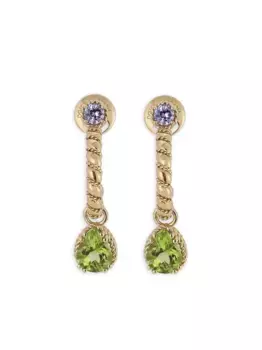 Серьги-подвески из желтого золота с камнями DOLCE & GABBANA, золотой