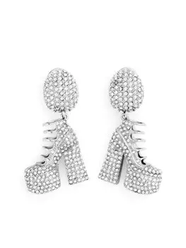 Серьги-подвески Kiki с кристаллами Marc Jacobs, серебряный