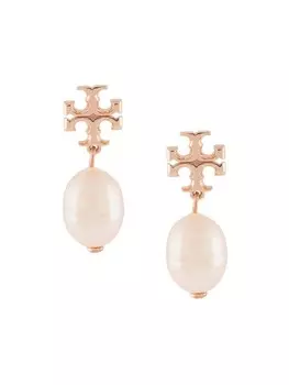 Серьги-подвески Kira с жемчугом Tory Burch, золотой