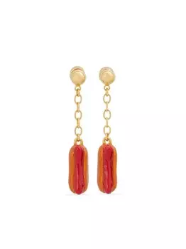 Серьги-подвески Marni, оранжевый