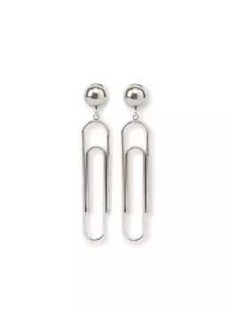 Серьги-подвески Moschino, серебряный