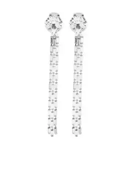 Серьги-подвески с бахромой Alessandra Rich, серебяный