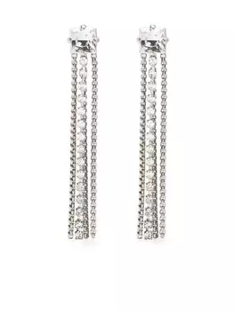 Серьги-подвески с бахромой Miu Miu, серебряный