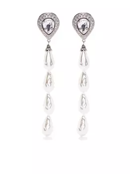 Серьги-подвески с кристаллами Alessandra Rich, серебряный