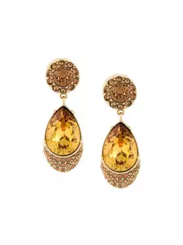 Серьги-подвески с кристаллами Givenchy, металлик