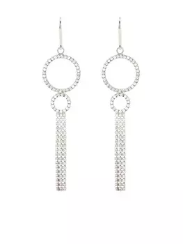 Серьги-подвески с кристаллами ISABEL MARANT, серебряный