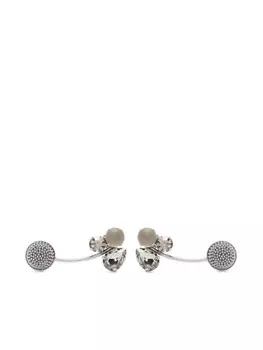 Серьги-подвески с кристаллами Peserico, серебряный