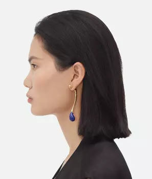 Серьги-подвески с лазуритом Bottega Veneta