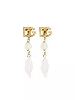 Серьги-подвески с логотипом DG Dolce & Gabbana, золотой