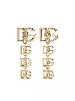 Серьги-подвески с логотипом DG Dolce & Gabbana, золотой