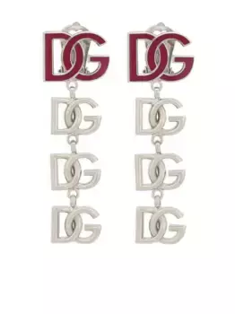 Серьги-подвески с логотипом DOLCE & GABBANA, серебяный