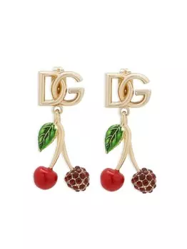 Серьги-подвески с логотипом Dolce & Gabbana, золотой