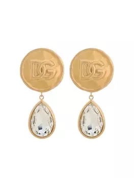 Серьги-подвески с логотипом Dolce & Gabbana, золотой