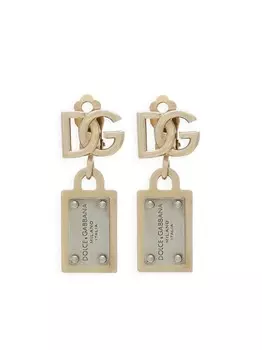 Серьги-подвески с логотипом Dolce & Gabbana, золотой