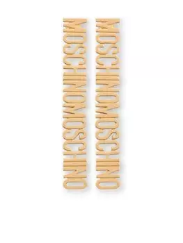 Серьги-подвески с логотипом Moschino, золотой