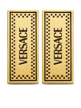 Серьги-подвески с логотипом Versace, золотой