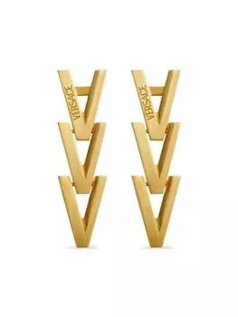 Серьги-подвески с логотипом Versace, золотой