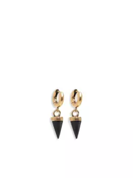 Серьги-подвески с очаровательными деталями ISABEL MARANT, черный