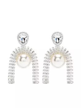 Серьги-подвески с жемчугом Magda Butrym, серебряный