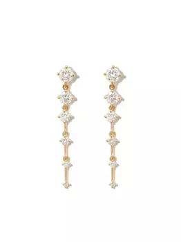 Серьги-подвески Sequence из желтого золота с бриллиантами Fernando Jorge, золотой