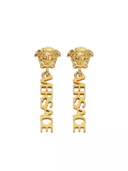 Серьги-подвески Versace Medusa Head, золотой