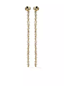 Серьги-подвески Veto из желтого золота с бриллиантами и сапфирами Lark & Berry, желтый