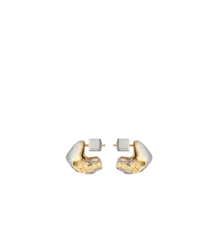 Серьги Puces d’oreilles Eroz Edition Duo palladium et dorure 24 carats