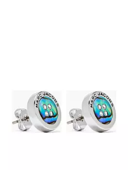 Серьги-пуговицы Marc Jacobs, серебристый