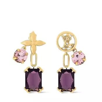 Серьги-реликвии LV Circle Louis Vuitton, фиолетовый