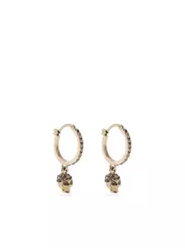 Серьги с бриллиантами Alexander McQueen, металлик