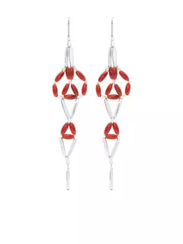 Серьги с бусинами ISABEL MARANT, оранжевый