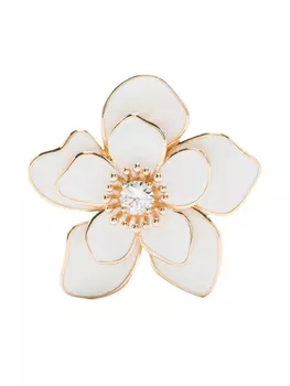 Серьги с цветочным мотивом Self-Portrait, золотой