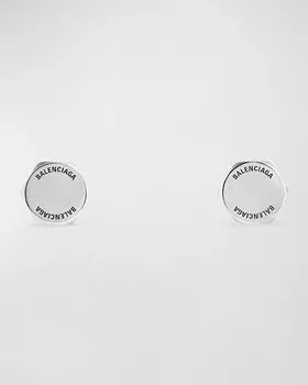 Серьги с двумя винтами Garage Balenciaga, цвет 0911 Antique Silver