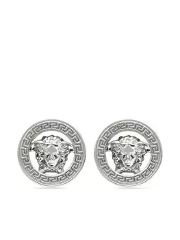 Серьги с головой Медузы Versace, серебряный
