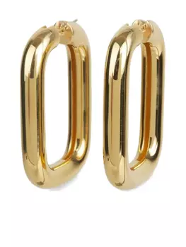 Серьги с гравировкой логотипа Jil Sander, золотой