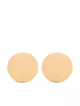 Серьги с гравировкой логотипа Jil Sander, золотой