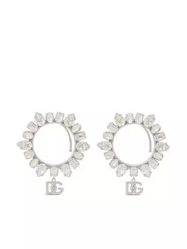 Серьги с кристаллами Dolce & Gabbana, серебряный