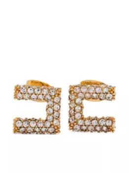 Серьги с кристаллами Elisabetta Franchi, золотой