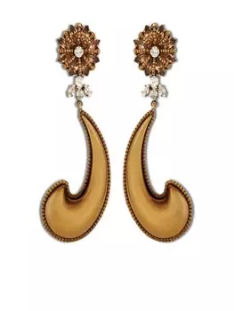 Серьги с кристаллами ETRO, золотой