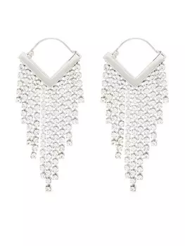 Серьги с кристаллами ISABEL MARANT, серебряный