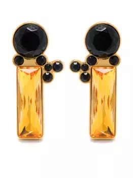 Серьги с кристаллами JIL SANDER, золотой
