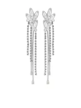 Серьги с кристаллами Lanvin, серебяный