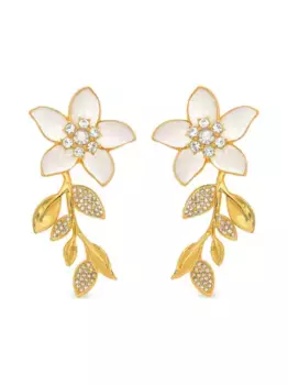 Серьги с кристаллами Oscar de la Renta, золотой