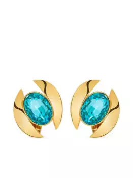 Серьги с кристаллами Oscar de la Renta, золотой