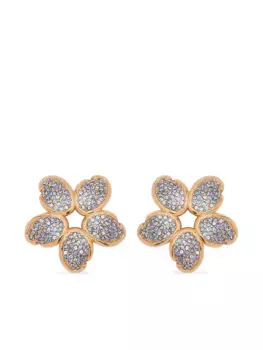 Серьги с кристаллами Oscar de la Renta, золотой