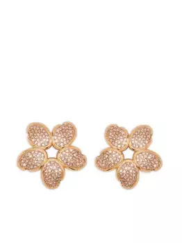 Серьги с кристаллами Oscar de la Renta, золотой