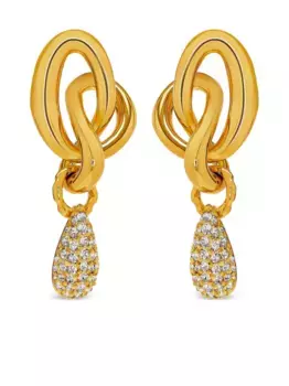 Серьги с кристаллами Oscar de la Renta, золотой