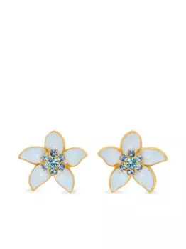 Серьги с кристаллами Oscar de la Renta, синий