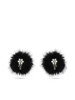 Серьги с кристаллами Simone Rocha, черный